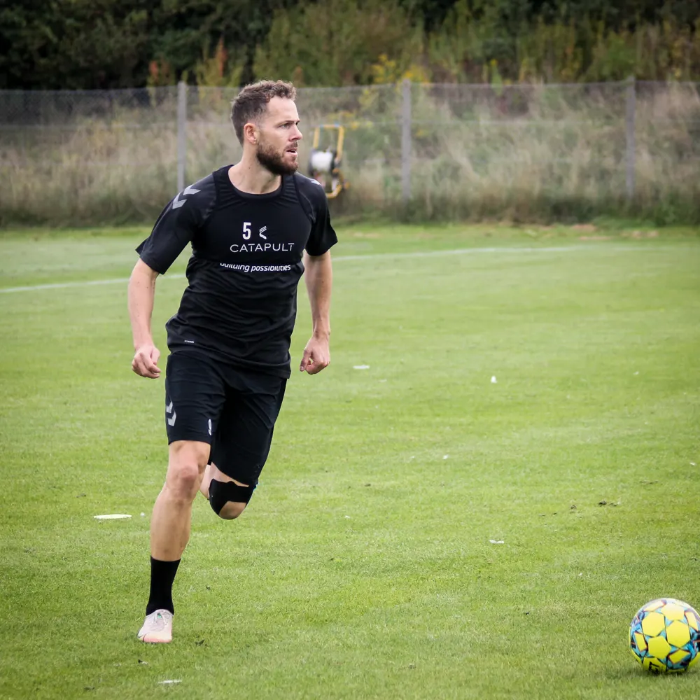 A.K. Jacobsen til træning