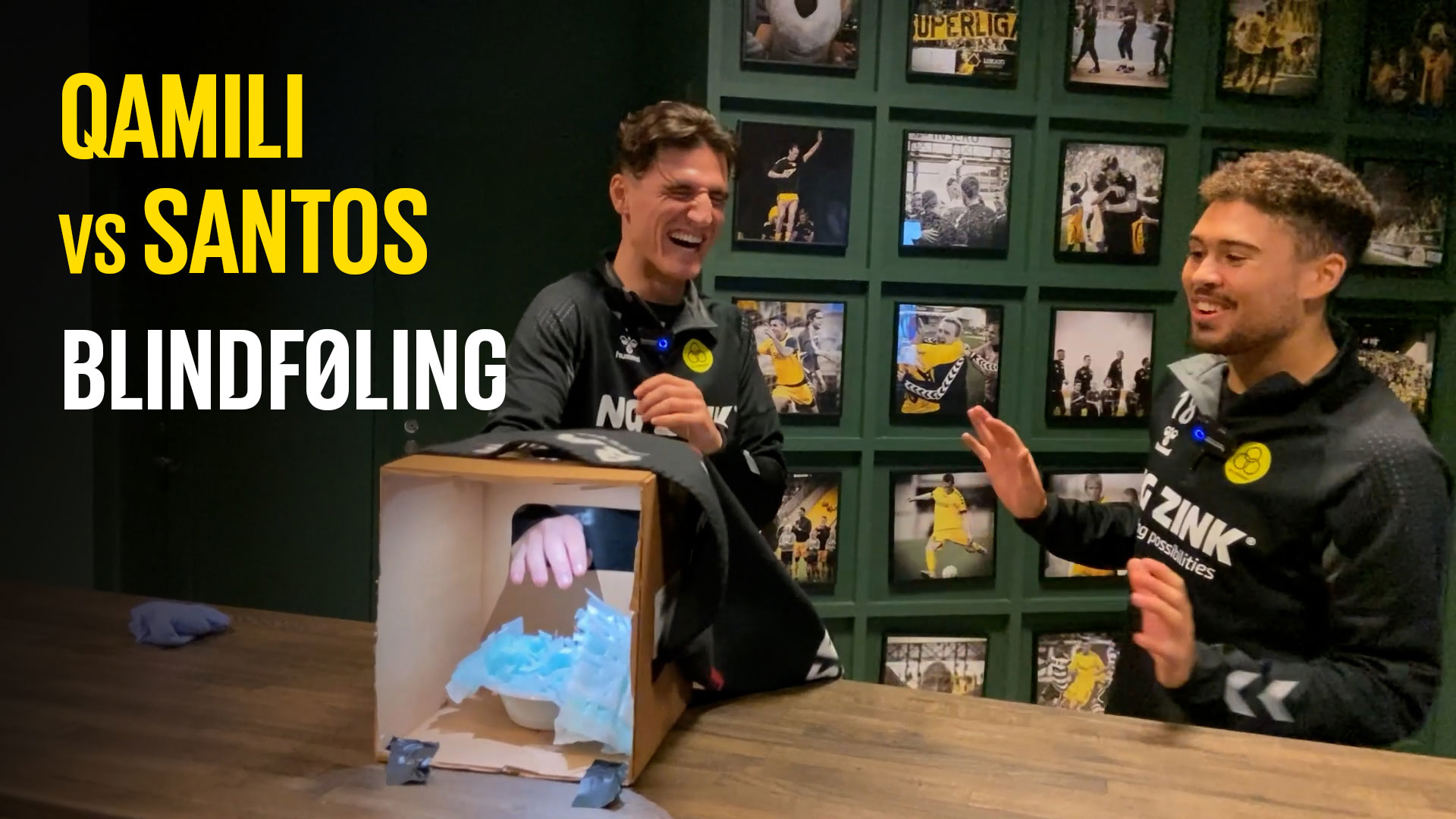 Blindføling Qamili og Santos
