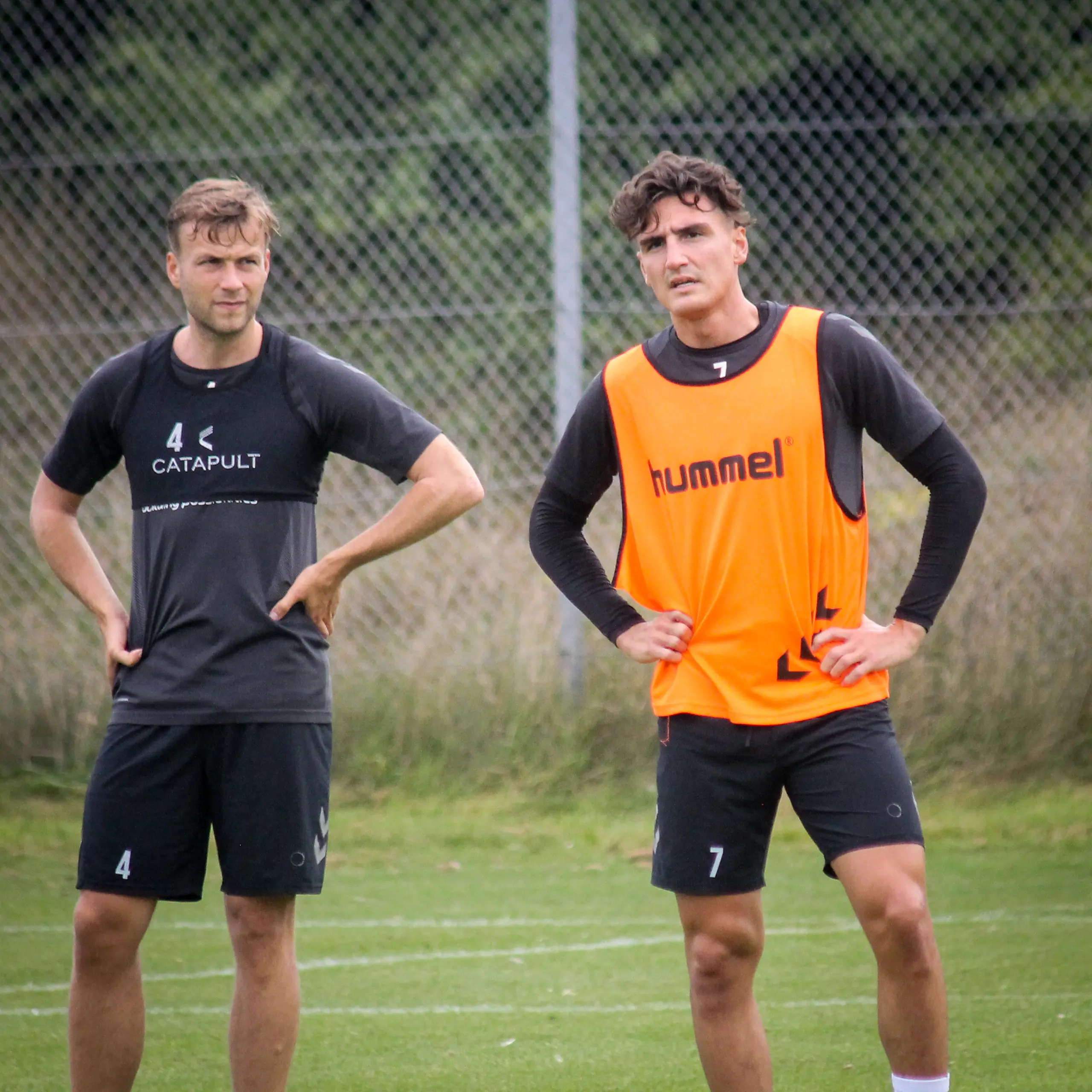 Lirim Qamili og Malte Kiilerich til træning